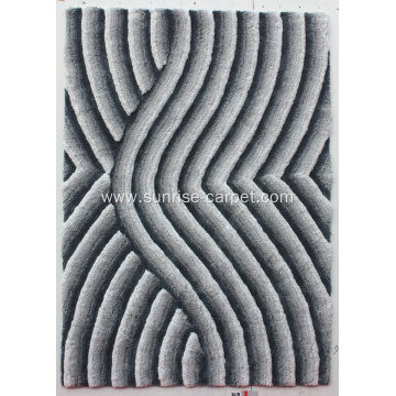 Microfiber Shaggy 3D Carpet Rug